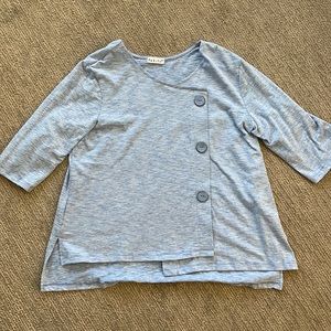 Habitat light blue Tee with decorative buttons